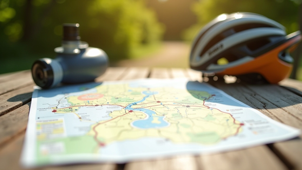 Detailkaart van een van onze zorgvuldig geplande fietsoutes