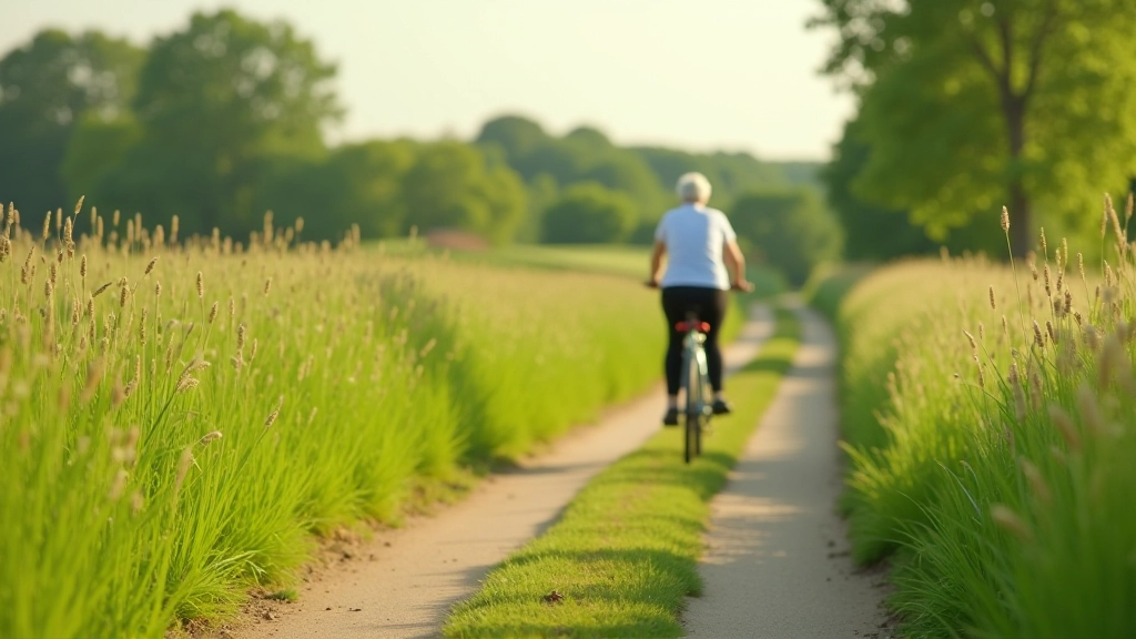 Fiets op een landweg in Waterland met groen landschap