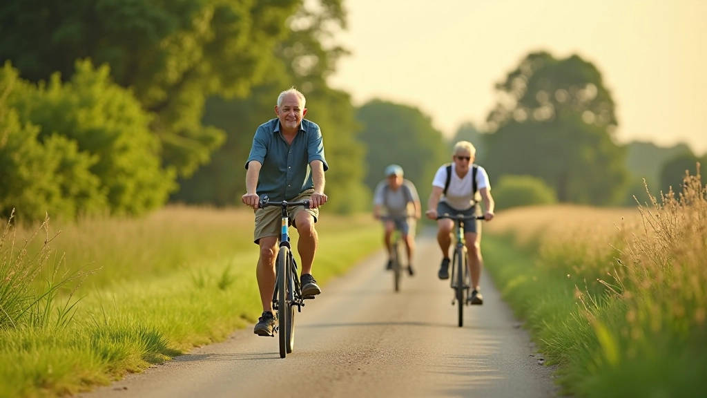 Fietsers op een drukke route in een Nederlands dorp